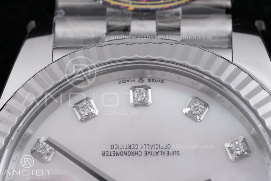 DateJust 41 126334 904L SS VF 1:1 Best Edition White MOP Dial on Jubilee Bracelet DD3235