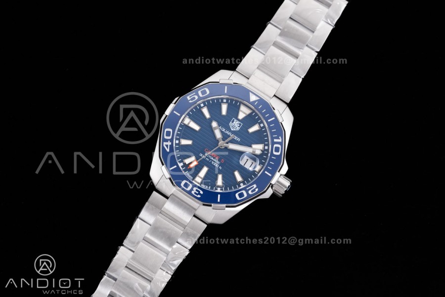 Aquaracer Caliber 5 41mm SS/SS Blue Original Factory SW200