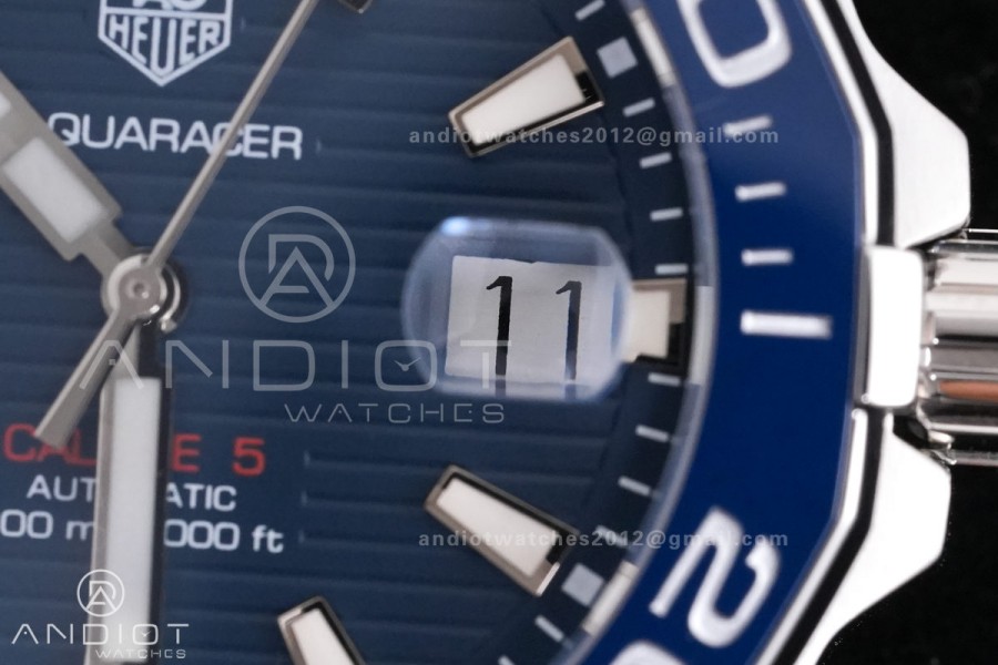 Aquaracer Caliber 5 41mm SS/SS Blue Original Factory SW200
