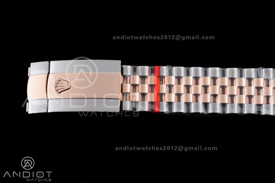  DateJust 36 126231 GSF 1:1 Best Edition Brown Stick Dial on SS/RG Jubilee Bracelet A3235