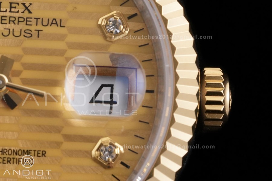  DateJust 36 SS/YG 126233 GSF 1:1 Best Edition YG Textured Diamonds Dial on Oyster Bracelet A3235