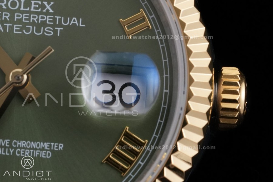 DateJust 36 SS/YG 126233 GSF 1:1 Best Edition Green Roman Diamonds Dial on Jubilee Bracelet A3235