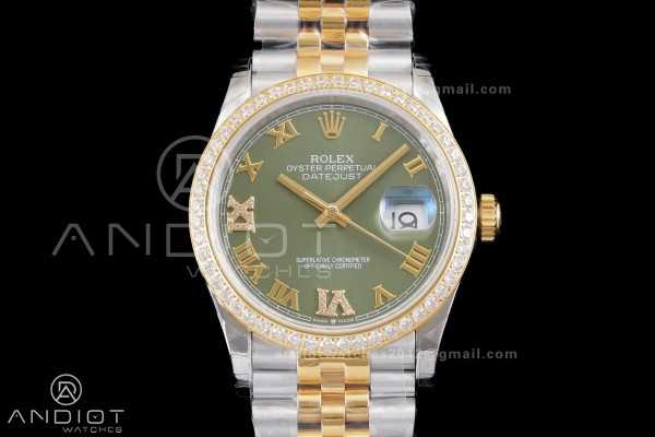 DateJust 36 SS/YG 126233 GSF 1:1 Best Edition Gree...