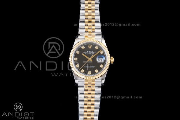 DateJust 36 SS/YG 126233 GSF 1:1 Best Edition Blac...