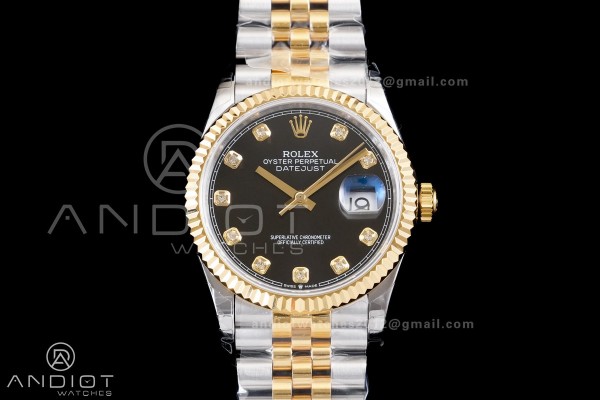 DateJust 36 SS/YG 126233 GSF 1:1 Best Edition Blac...