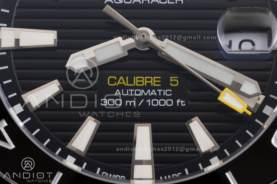 Aquaracer Caliber 5 41mm SS/SS Black Original Factory SW200
