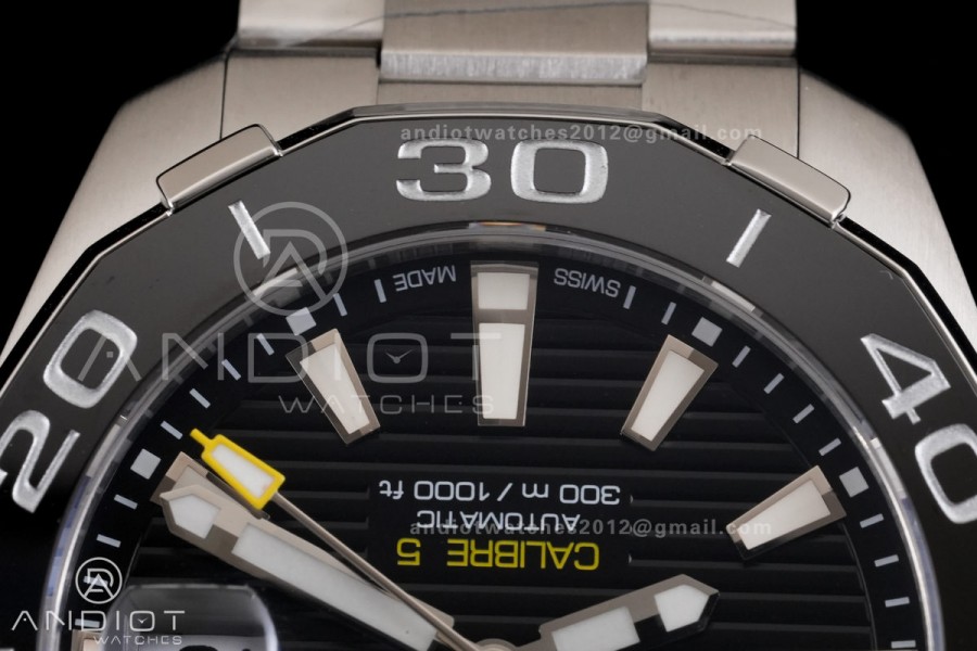 Aquaracer Caliber 5 41mm SS/SS Black Original Factory SW200
