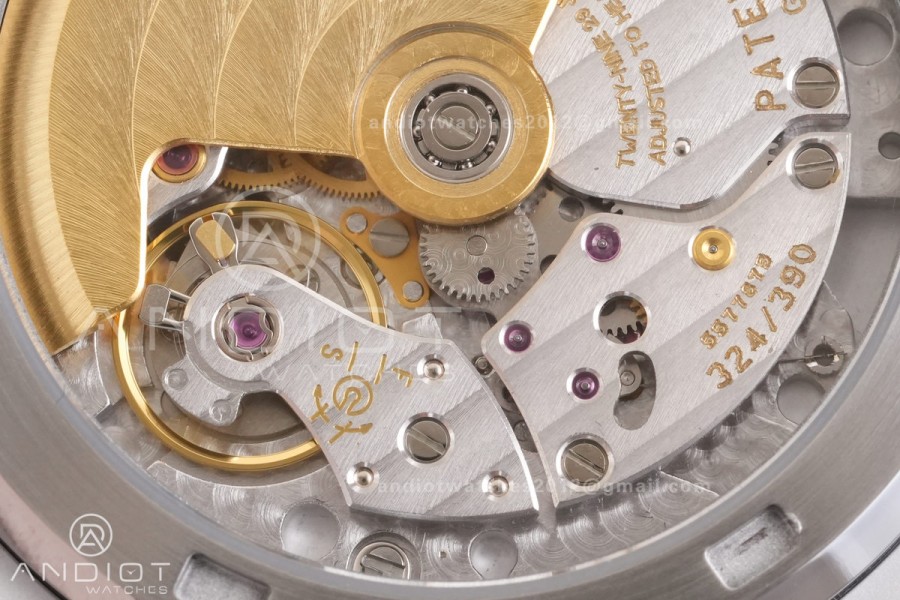 Nautilus 5711 SS DDF 1:1 Best Edition Gray Dial on Black Leather Strap DD324 Super Clone (Weighted)