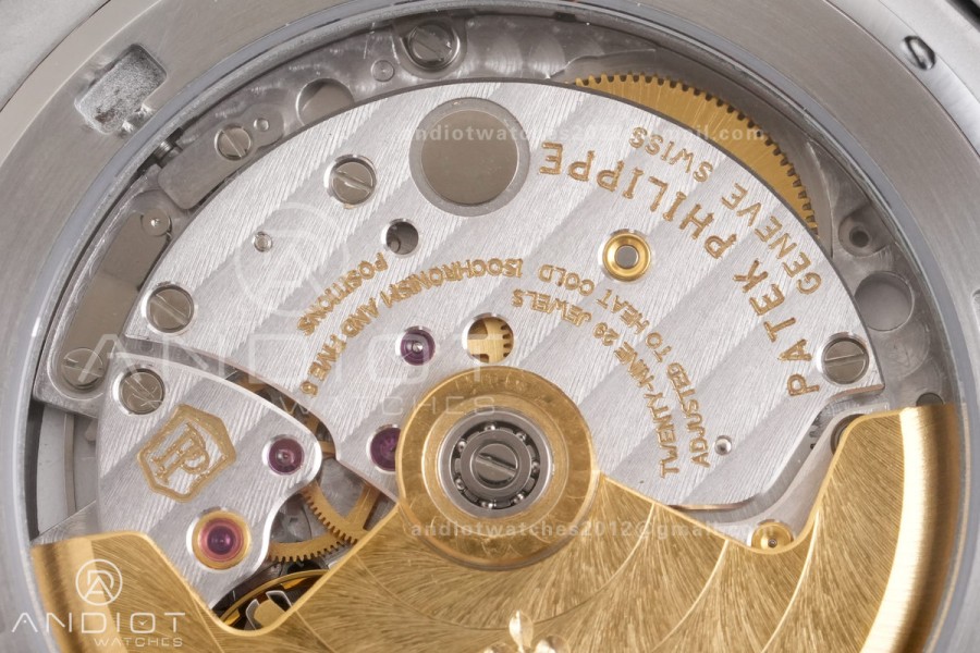 Nautilus 5711 SS DDF 1:1 Best Edition Gray Dial on Black Leather Strap DD324 Super Clone (Weighted)