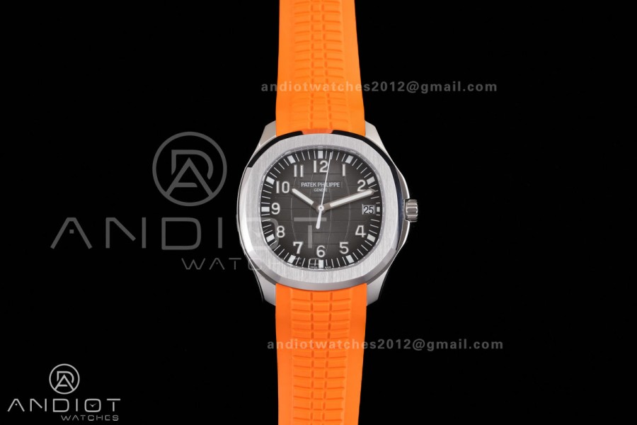 Aquanaut 5167 SS BBF 1:1 Best Edition Gray Dial on Orange Rubber Strap DD324 Super Clone