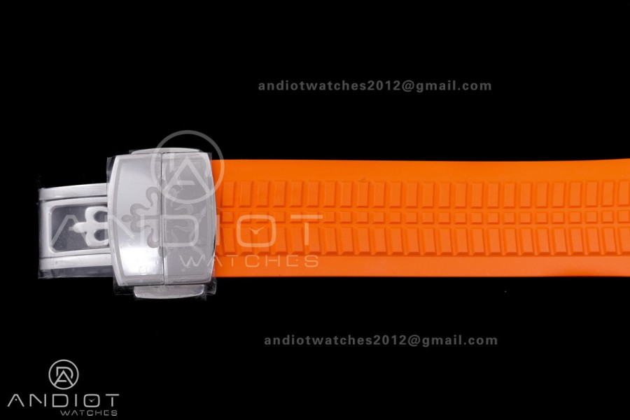 Aquanaut 5167 SS BBF 1:1 Best Edition Gray Dial on Orange Rubber Strap DD324 Super Clone