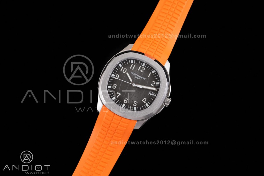 Aquanaut 5167 SS BBF 1:1 Best Edition Gray Dial on Orange Rubber Strap DD324 Super Clone