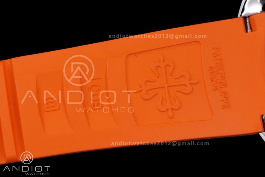 Aquanaut 5167 SS BBF 1:1 Best Edition Gray Dial on Orange Rubber Strap DD324 Super Clone
