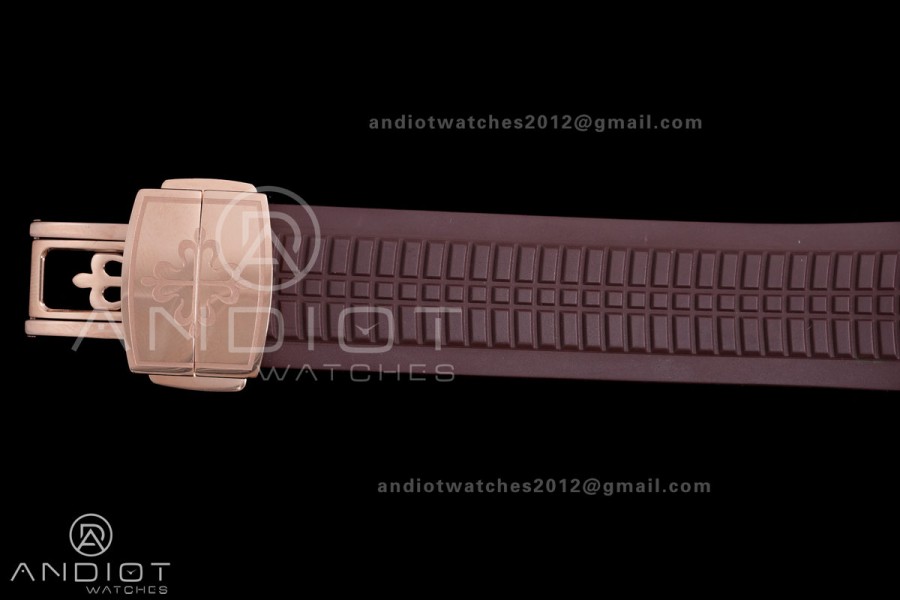 Aquanaut 5167 RG BBF 1:1 Best Edition Brown Dial on Brown Rubber Strap DD324 Super Clone