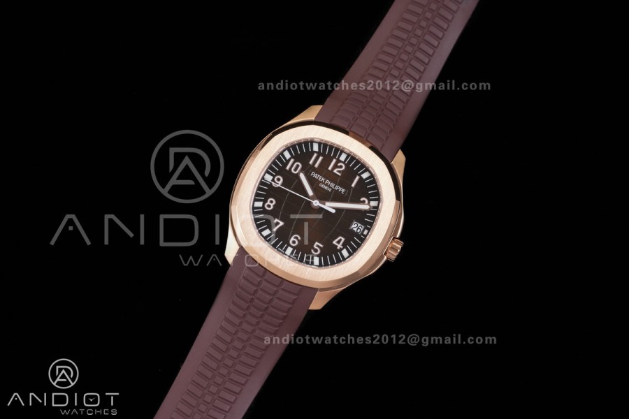 Aquanaut 5167 RG BBF 1:1 Best Edition Brown Dial on Brown Rubber Strap DD324 Super Clone
