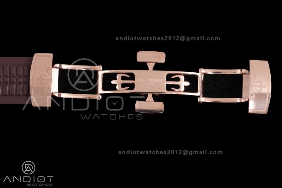 Aquanaut 5167 RG BBF 1:1 Best Edition Brown Dial on Brown Rubber Strap DD324 Super Clone