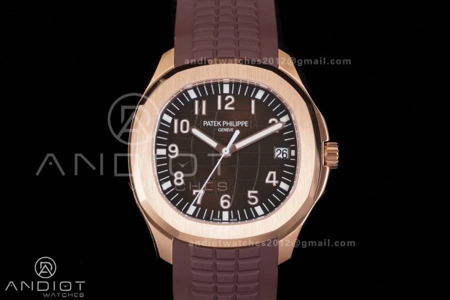 Aquanaut 5167 RG BBF 1:1 Best Edition Brown Dial on Brown Rubber Strap DD324 Super Clone
