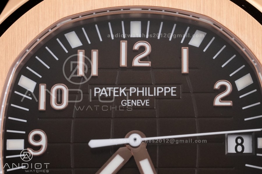 Aquanaut 5167 RG BBF 1:1 Best Edition Brown Dial on Brown Rubber Strap DD324 Super Clone