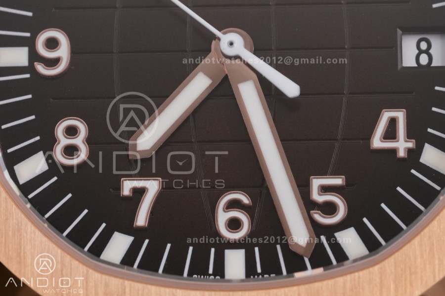 Aquanaut 5167 RG BBF 1:1 Best Edition Brown Dial on Brown Rubber Strap DD324 Super Clone