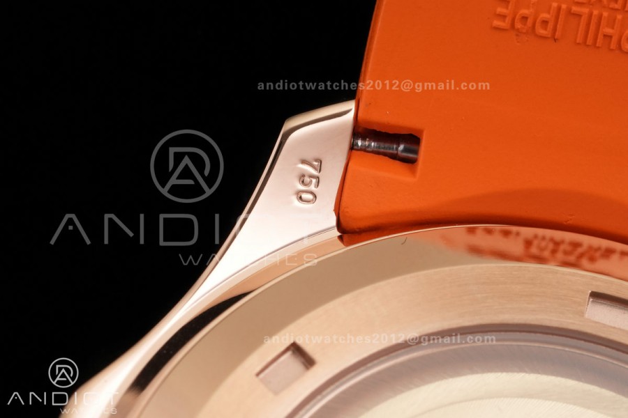 Aquanaut 5167 RG BBF 1:1 Best Edition Brown Dial on Orange Rubber Strap DD324 Super Clone