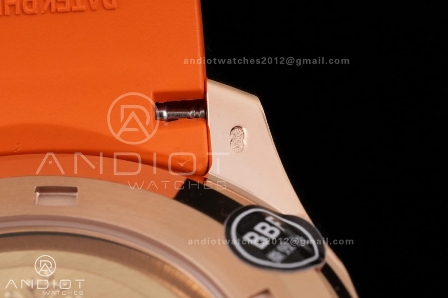 Aquanaut 5167 RG BBF 1:1 Best Edition Brown Dial on Orange Rubber Strap DD324 Super Clone