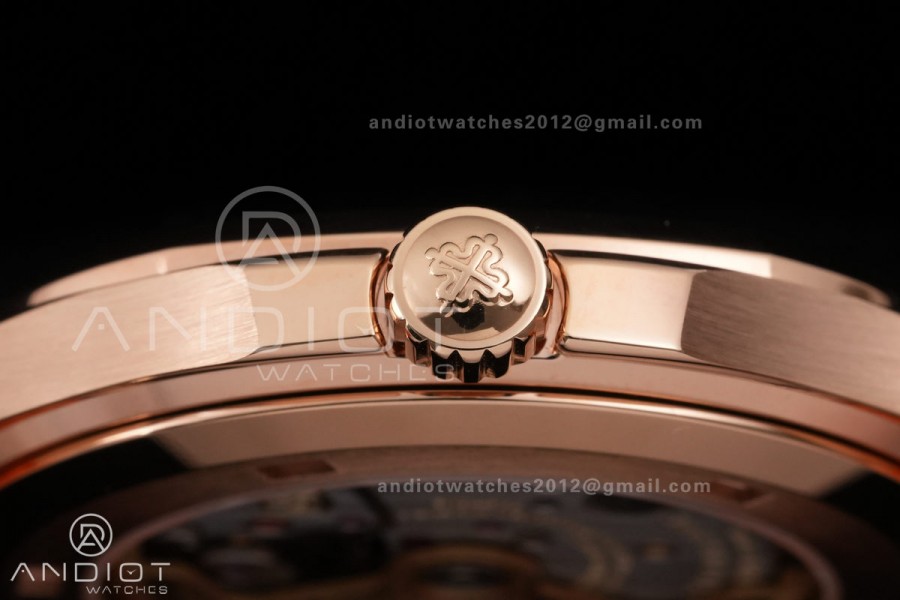 Aquanaut 5167 RG BBF 1:1 Best Edition Brown Dial on Orange Rubber Strap DD324 Super Clone