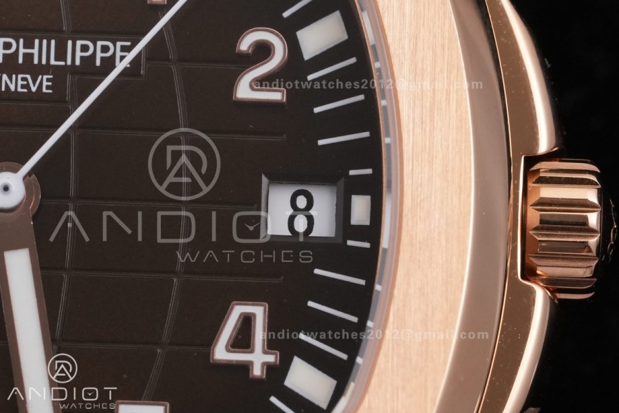 Aquanaut 5167 RG BBF 1:1 Best Edition Brown Dial on Orange Rubber Strap DD324 Super Clone