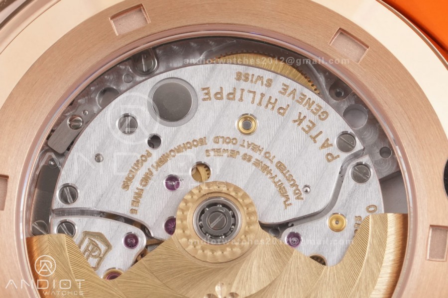 Aquanaut 5167 RG BBF 1:1 Best Edition Brown Dial on Orange Rubber Strap DD324 Super Clone