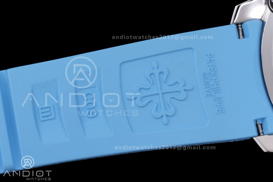 Aquanaut 5167 SS BBF 1:1 Best Edition Gray Dial on Blue Rubber Strap DD324 Super Clone