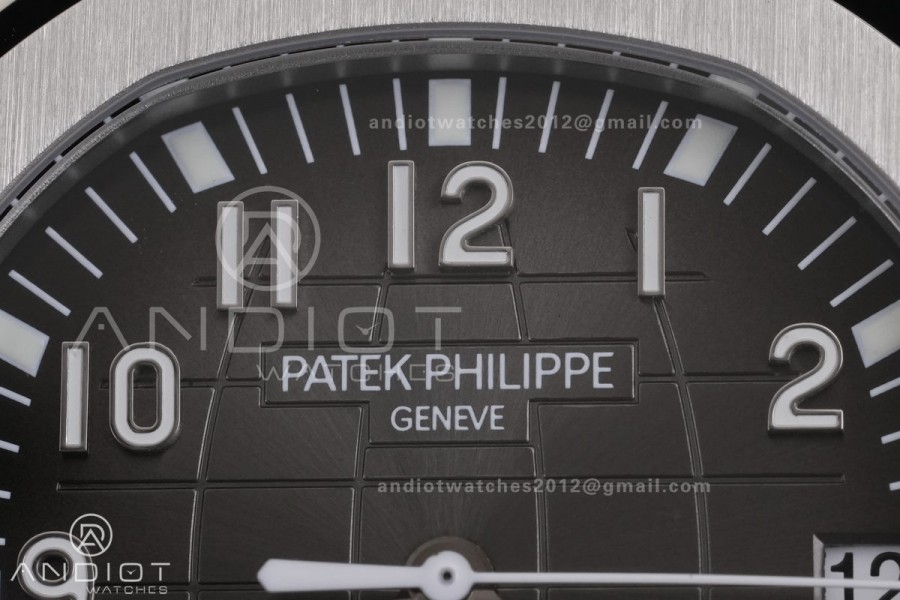 Aquanaut 5167 SS BBF 1:1 Best Edition Gray Dial on Blue Rubber Strap DD324 Super Clone