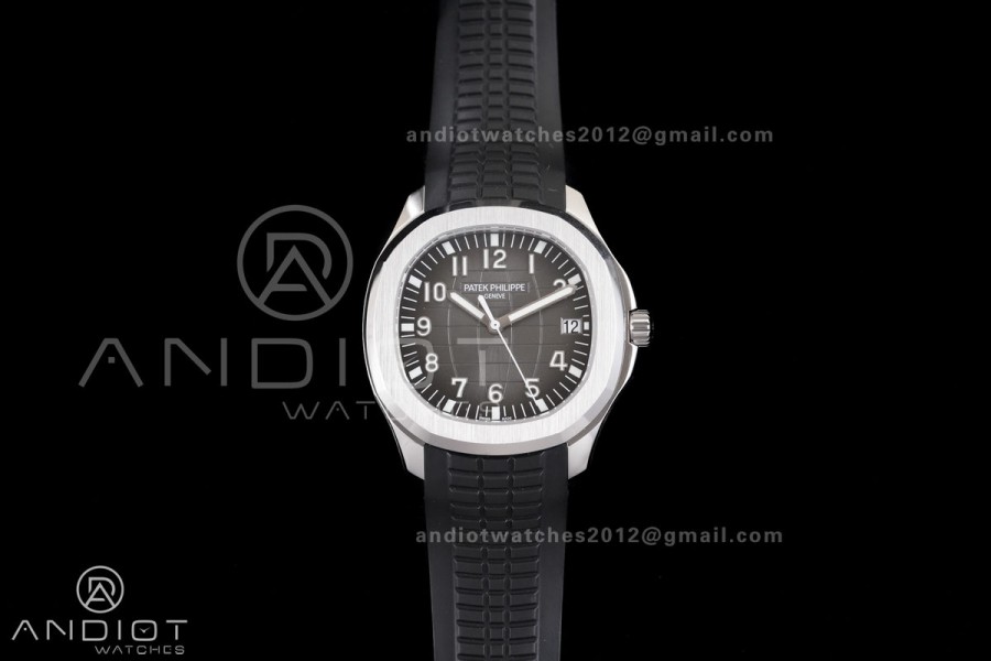 Aquanaut 5167 SS BBF 1:1 Best Edition Gray Dial on Black Rubber Strap DD324 Super Clone