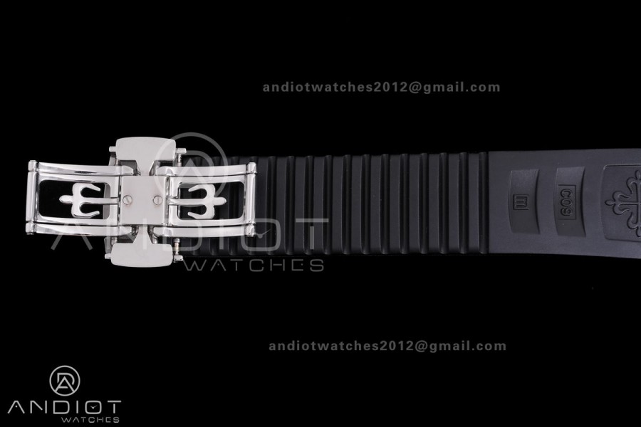 Aquanaut 5167 SS BBF 1:1 Best Edition Gray Dial on Black Rubber Strap DD324 Super Clone