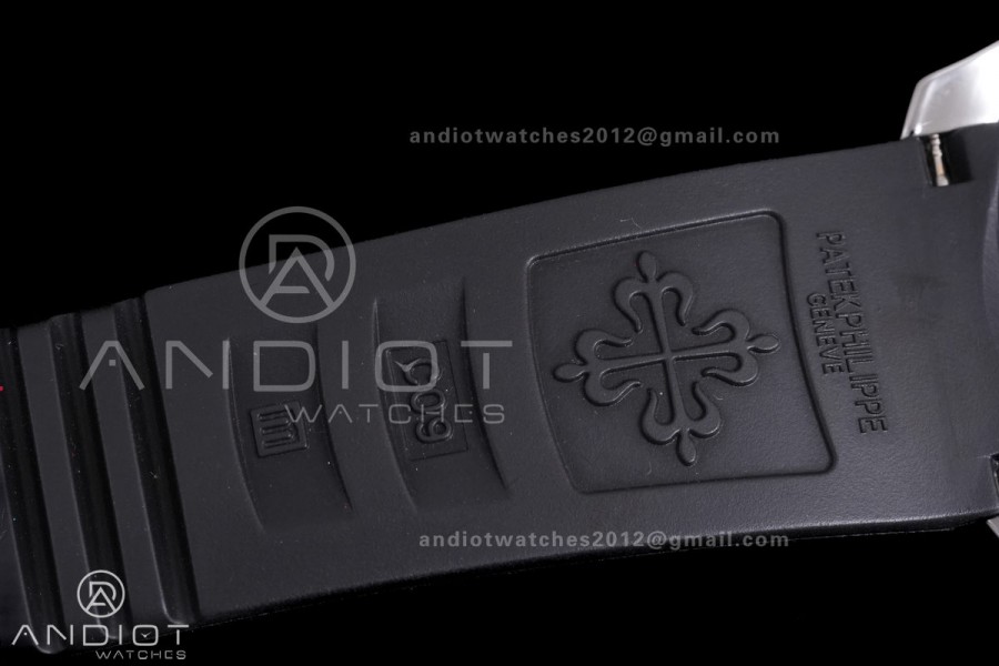 Aquanaut 5167 SS BBF 1:1 Best Edition Gray Dial on Black Rubber Strap DD324 Super Clone