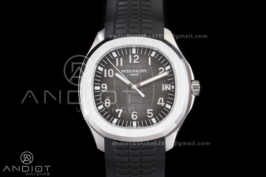 Aquanaut 5167 SS BBF 1:1 Best Edition Gray Dial on Black Rubber Strap DD324 Super Clone