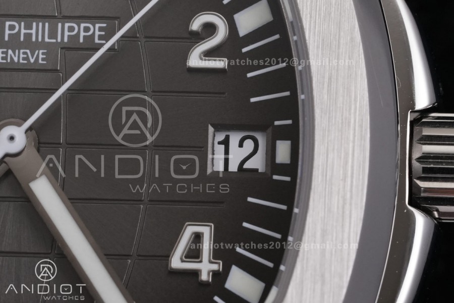 Aquanaut 5167 SS BBF 1:1 Best Edition Gray Dial on Black Rubber Strap DD324 Super Clone