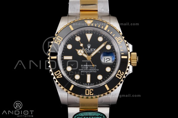 Submariner 126613LN  RCF 1:1 Best Edition Black Dial On SS/YG Bracelet SH3235 Gain Weight （176g）