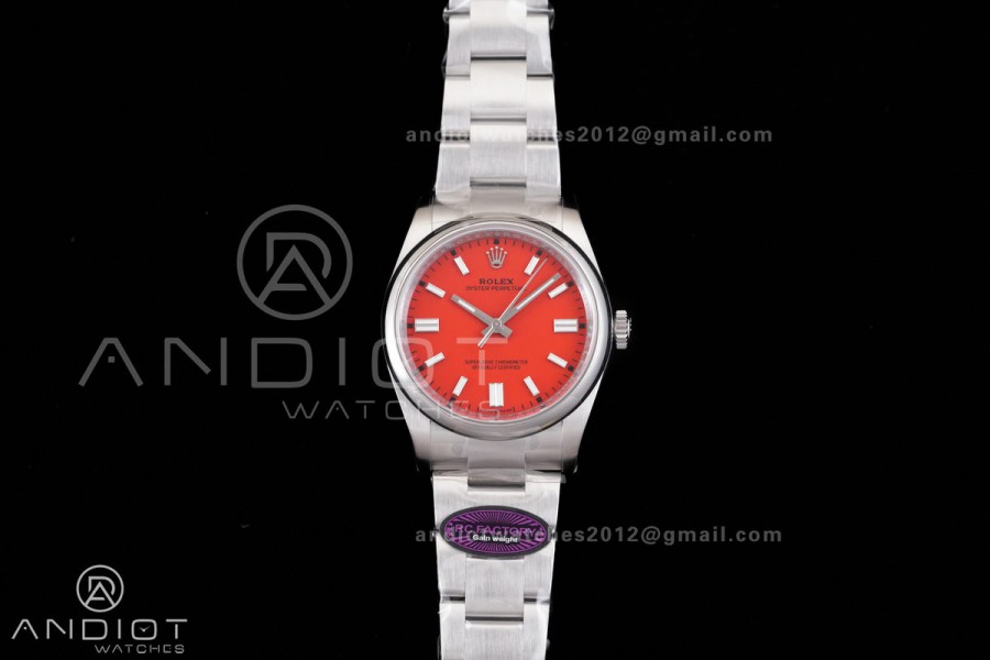 Oyster Perpetual 126000 36mm RCF 1:1 Best Edition 904L Steel Red Dial VR3230