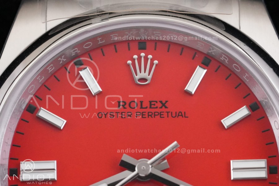 Oyster Perpetual 126000 36mm RCF 1:1 Best Edition 904L Steel Red Dial VR3230