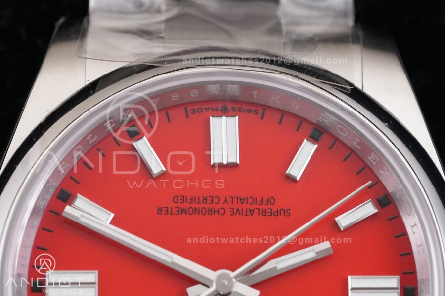 Oyster Perpetual 126000 36mm RCF 1:1 Best Edition 904L Steel Red Dial VR3230