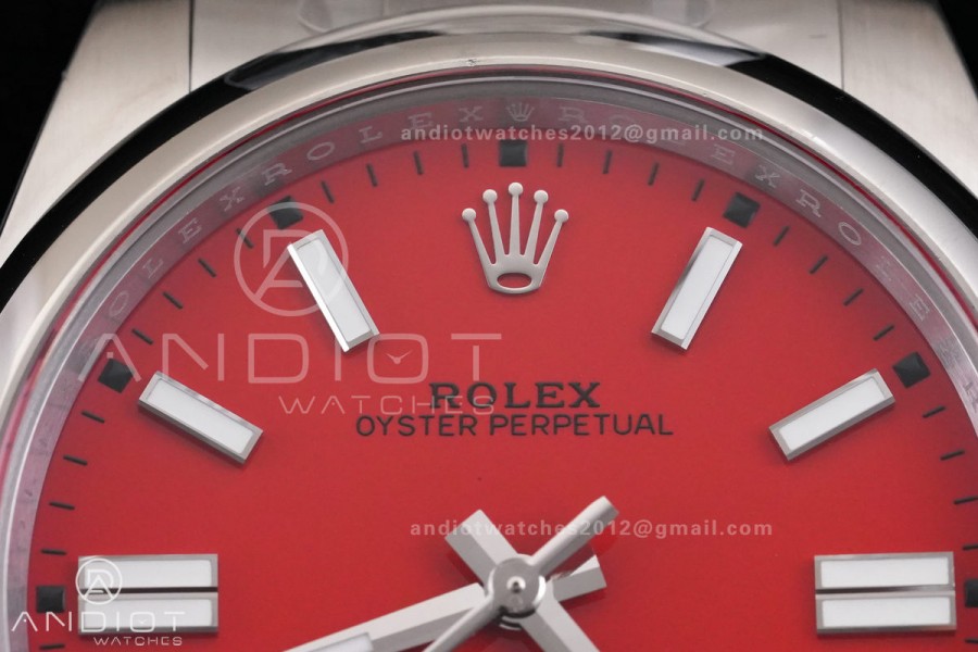 Oyster Perpetual 124300 41mm RCF 1:1 Best Edition 904L Steel Red Dial VR3230