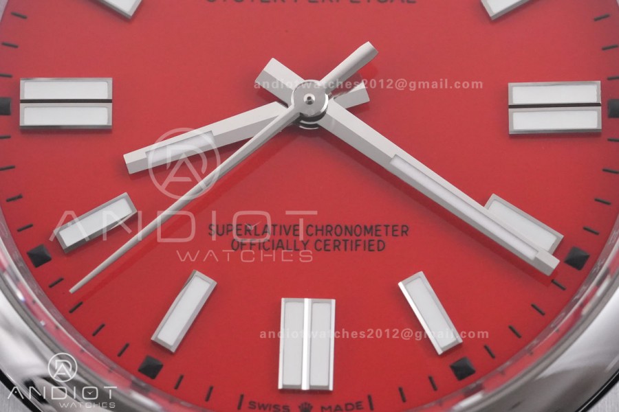 Oyster Perpetual 124300 41mm RCF 1:1 Best Edition 904L Steel Red Dial VR3230