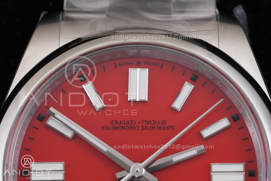 Oyster Perpetual 124300 41mm RCF 1:1 Best Edition 904L Steel Red Dial VR3230