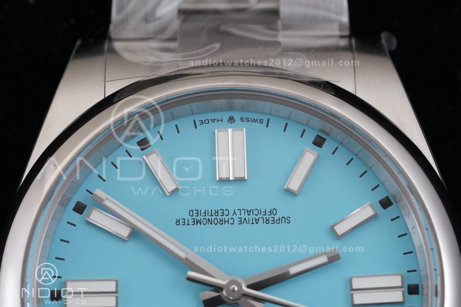 Oyster Perpetual 124300 41mm RCF 1:1 Best Edition 904L Steel Tiffany Blue Dial VR3230