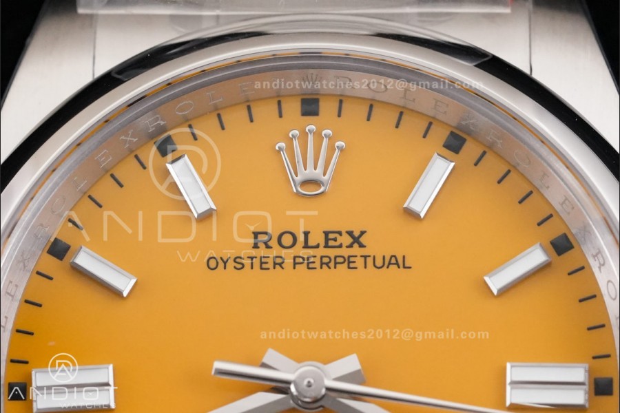 Oyster Perpetual 126000 36mm RCF 1:1 Best Edition 904L Steel Yellow Dial VR3230