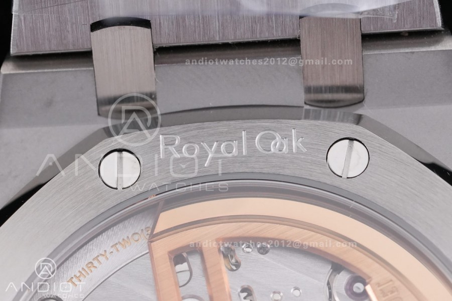 Royal Oak 15510 SS TOP 1:1 Best Edition Grey Dial on SS Bracelet SA4302 Super Clone