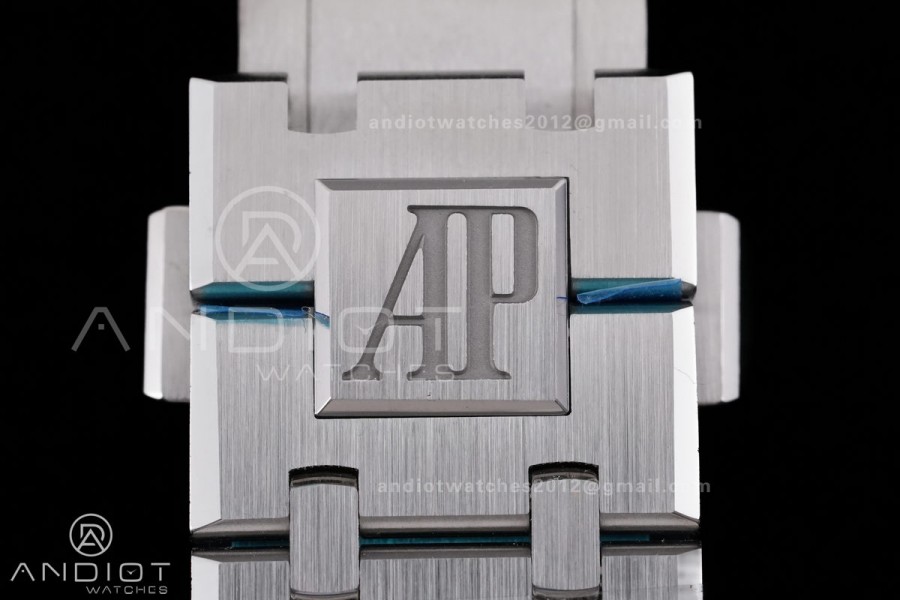 Royal Oak 15510 SS TOP 1:1 Best Edition Grey Dial on SS Bracelet SA4302 Super Clone