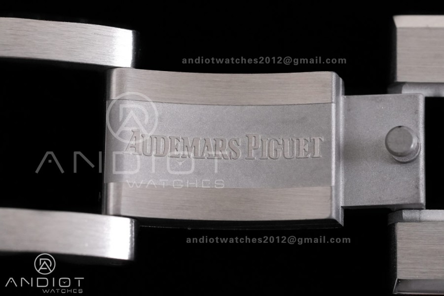 Royal Oak 15510 SS TOP 1:1 Best Edition Grey Dial on SS Bracelet SA4302 Super Clone