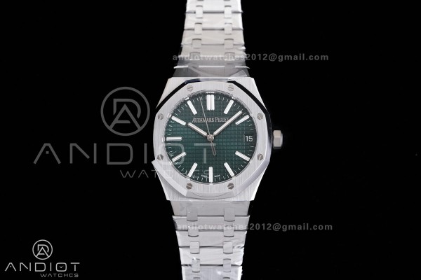 Royal Oak 15510 SS TOP 1:1 Best Edition Green Dial...