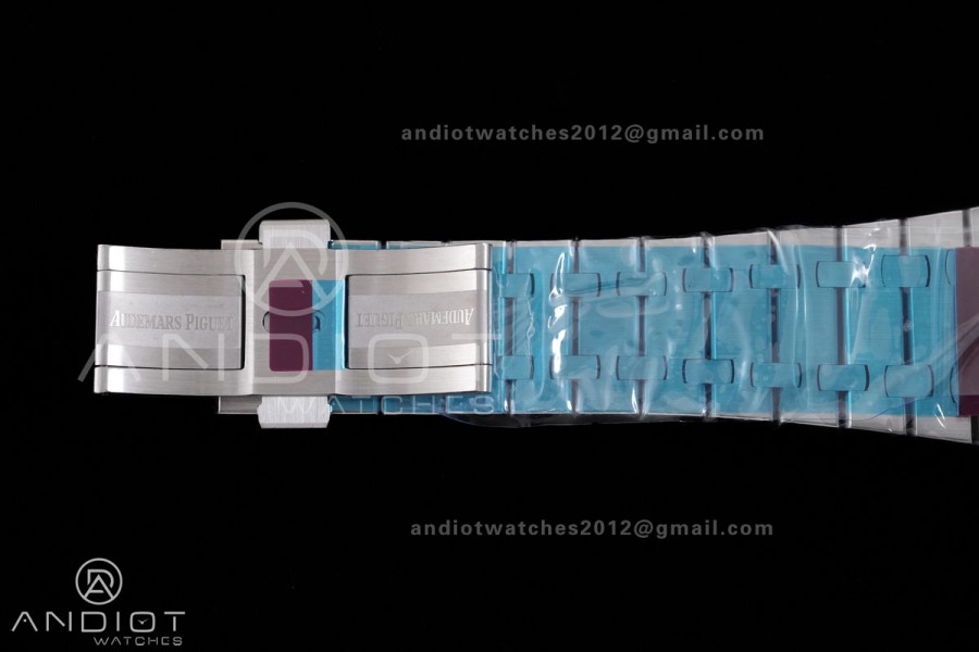 Royal Oak 15510 SS TOP 1:1 Best Edition Green Dial on SS Bracelet SA4302 Super Clone