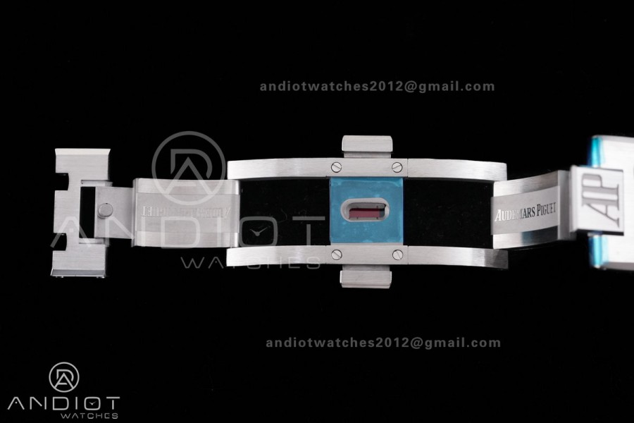 Royal Oak 15510 SS TOP 1:1 Best Edition Green Dial on SS Bracelet SA4302 Super Clone